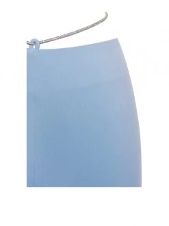 Miss Circle Bottoms Tova Baby Blue Crystal Waist Strap Flare Pants