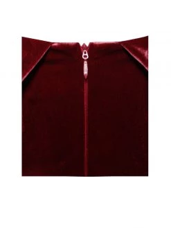 Miss Circle Corsets Omaria Burgundy Velvet Off Shoulder Corset Dress