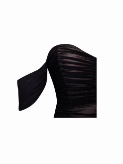 Miss Circle Dresses Quenby Black Off Shoulder Mesh Maxi Dress