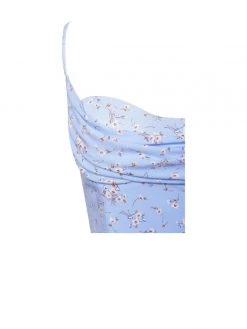 Miss Circle Nora Light Blue Flora Corset Top Corsets