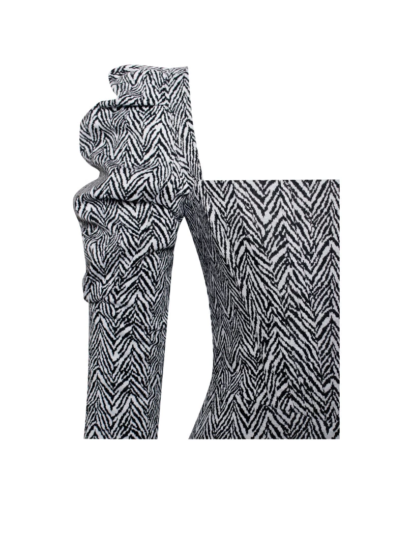 Miss Circle Petra Herringbone Puff Long Sleeve Dress