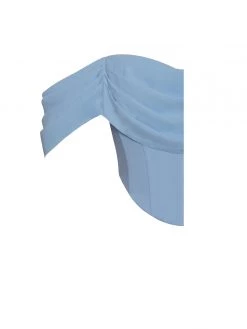 Miss Circle Tia Blue Off Shoulder Corset Top