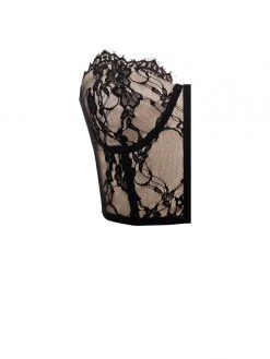 Miss Circle Corsets Gia Black Lace Corset Cropped Top