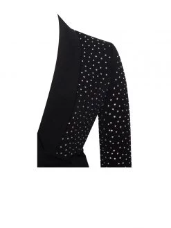 Miss Circle Visionary Crystal Embellished Black Blazer Jacket New In