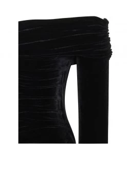 Miss Circle Ashton Off Shoulder Velvet Long Sleeve Bodycon Dress New In