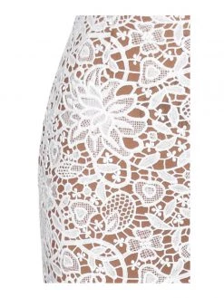 Miss Circle Become The One White Lace Long Fringed Strapless Dress Dresses