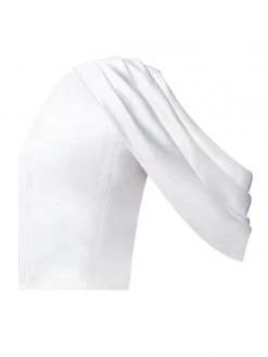 Miss Circle Tops Paige Draped Off Shoulder Satin Bodysuit