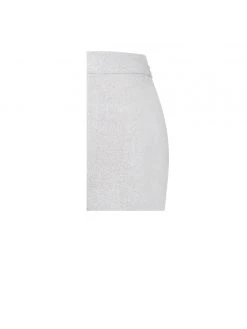 Miss Circle Bottoms Xiara Silver Glitter Flare Trousers