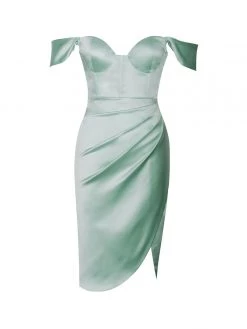 Miss Circle Hedy Mint Satin Corset Dress Corsets