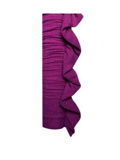 Miss Circle Xena Ruby Pink Draping Ruffle Sleeve Dress New In