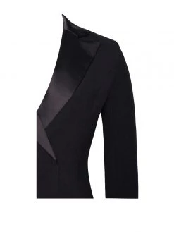 Miss Circle Dresses Freya Black Crystal Fringe Blazer Dress