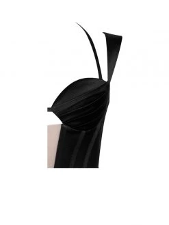 Miss Circle Corsets Amari Black Satin Corset Dress