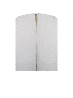 Miss Circle Xandra Silver Glitter Draping Long Sleeve Top