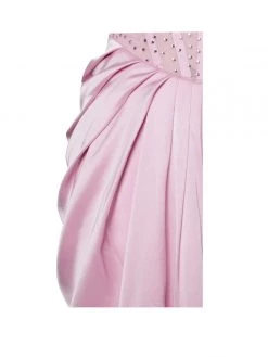 Miss Circle Corsets Noemie Pink Crystal Corset Satin Gown