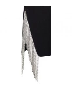Miss Circle Dresses Freya Black Crystal Fringe Blazer Dress