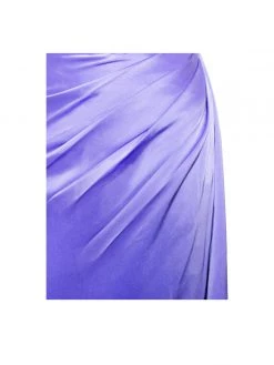 Miss Circle Prisa Very Peri High Slit Satin Corset Gown Corsets