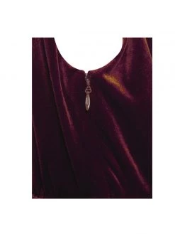 Miss Circle Yanis Burgundy Velvet Mesh Corset Gown Corsets