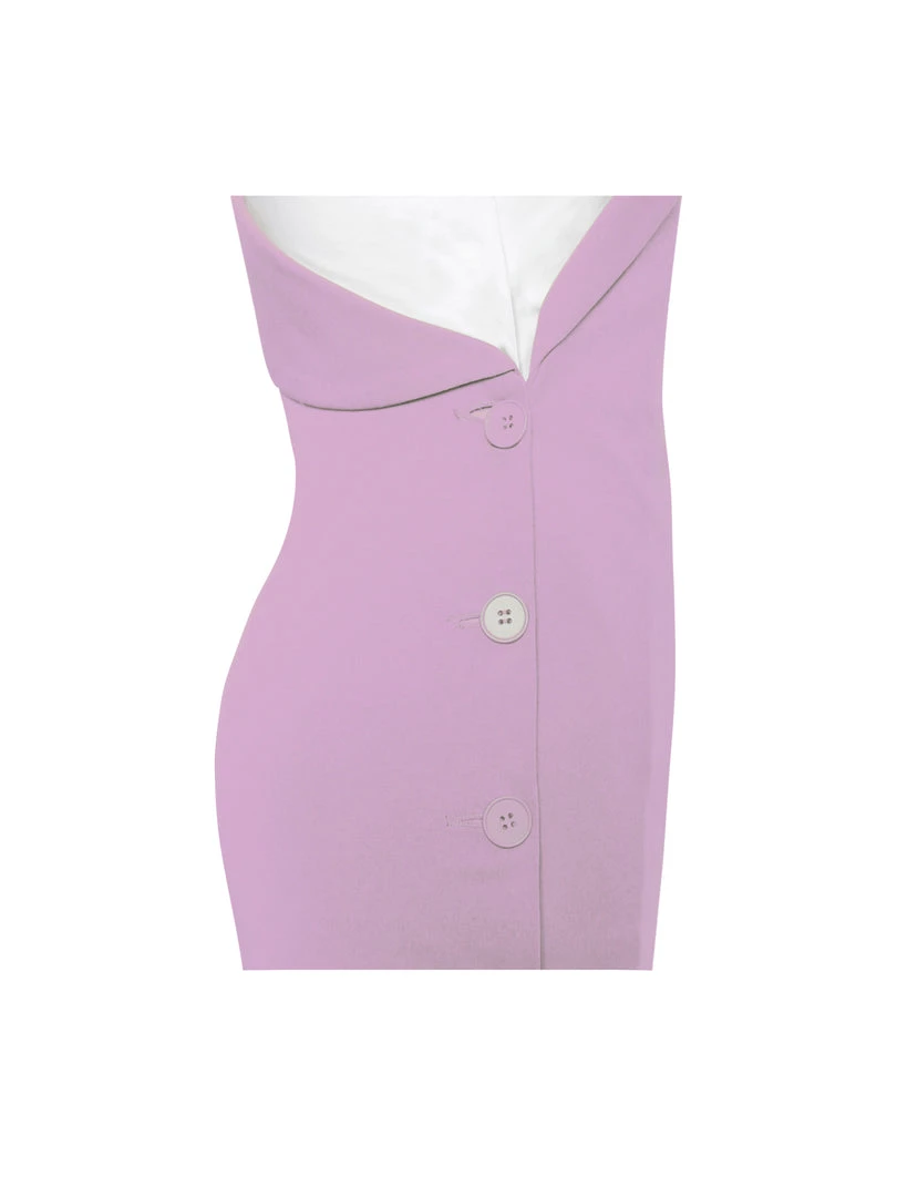 Miss Circle Zola Mauve One Sleeve Blazer Dress Sale