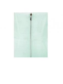 Miss Circle Corsets Vanity Mint Satin High Slit Draping Corset Gown With Crystals