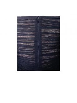 Miss Circle Dresses Tierra Black Mesh Off Shoulder Cutout Dress