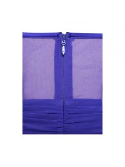 Miss Circle Corsets Yolie Royal Blue Ruched Draping Mesh Corset Dress