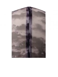 Miss Circle Sonia Grey Print Mesh Long Sleeve Dress