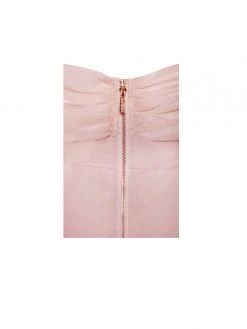 Miss Circle Jacey Peach Off Shoulder Balloon Sleeve Dress New In