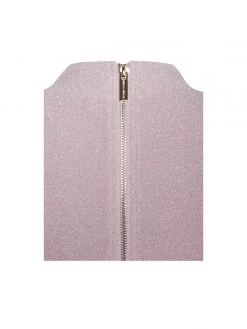 Miss Circle Payson Pink Long Sleeve Metallic Jersey Cutout Dress