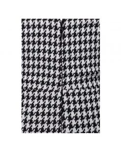 Miss Circle Dresses Hayden Houndstooth Crisscross Halter Neck Dress