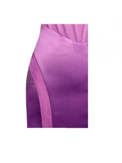 Miss Circle Gretta Dahlia Mesh Corset Satin Dress