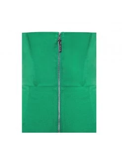 Miss Circle Vanity Green Satin High Slit Draping Corset Gown With Crystals