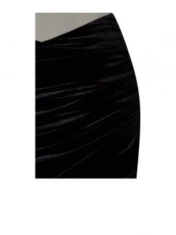 Miss Circle Dresses Azalea Black Velvet Mesh Long Sleeve Dress
