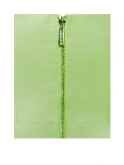 Miss Circle Sale Lydia Lime Satin Off Shoulder Puff Sleeve Dress