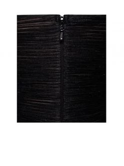 Miss Circle The Glint Black Ruched Chiffon Long Maxi Dress