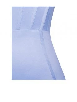 Miss Circle Everlee Baby Blue Mesh Sleeve Satin Corset Dress Corsets
