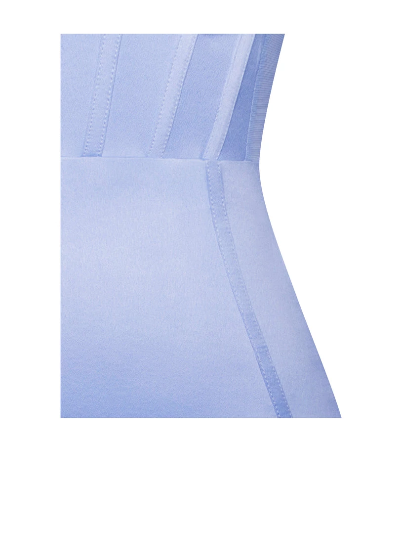 Miss Circle Everlee Baby Blue Mesh Sleeve Satin Corset Dress Corsets