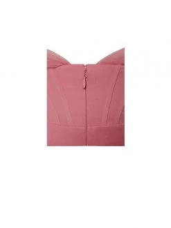 Miss Circle Zofia Salmon Pink Off Shoulder Mesh Sleeve Corset Dress Corsets