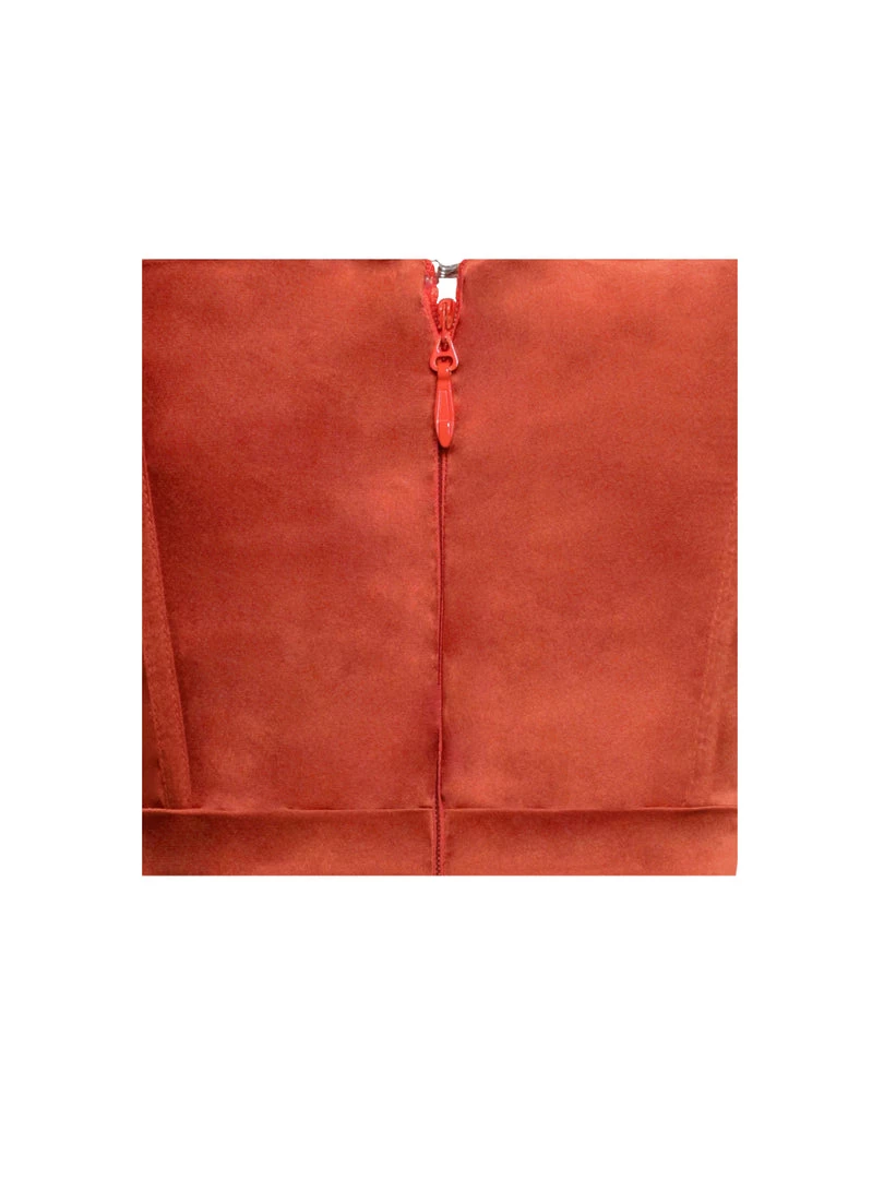 Miss Circle Wonder Poppy Satin High Slit Draping Gown