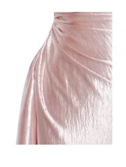 Miss Circle Dresses Montego Blush Satin Side Slit Dress