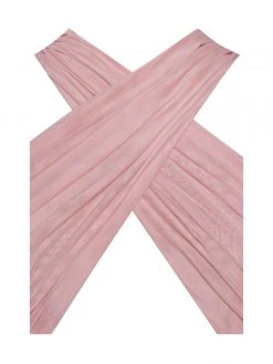 Miss Circle Milena Blush Mesh Criss Cross Top