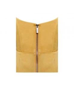 Miss Circle Camila Gold Satin Corset Dress With Crystals