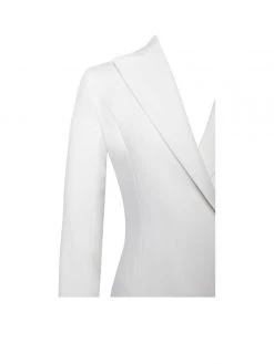 Miss Circle New In Freya White Crystal Fringe Blazer Dress