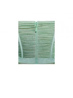 Miss Circle Corsets Quiana Basil Ruched Mesh Corset Jumpsuit