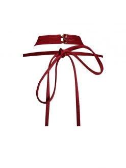 Miss Circle Corsets Jocelynn Burgundy Satin Mesh Long Sleeve Corset Dress