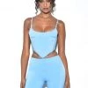 Miss Circle Corsets Tristyn Baby Blue Crystal Strap Corset Top