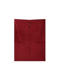 Miss Circle Corsets Jocelynn Burgundy Satin Mesh Long Sleeve Corset Dress