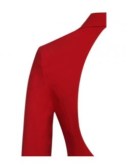 Miss Circle Quilla Red Feather Crystal Sleeve Backless Blazer Dress Dresses