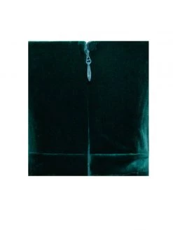 Miss Circle Rayna Teal Criss Cross High Slit Velvet Gown With Gloves Gowns