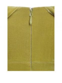 Miss Circle Corsets Omaria Gold Velvet Off Shoulder Corset Dress