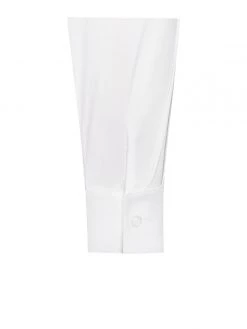 Miss Circle On My Mind White Draped Stretchy Boyfriend Shirt Dress Dresses